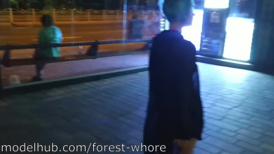 Forest Whore - Night walk and sex with real stranger