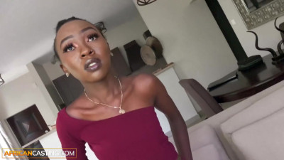 AfricanCasting - Brandie - Skinny Bitch Is Easily Blackmailed And Stuffed